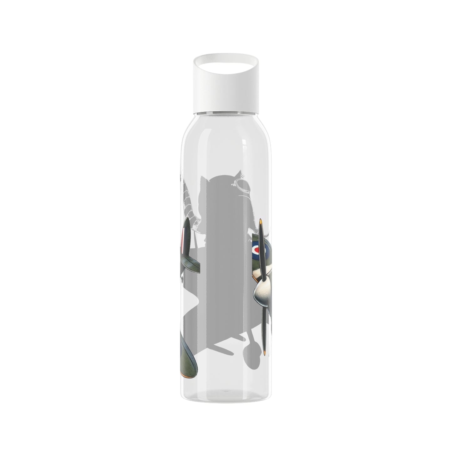 Cat Flying Spitfire Water Bottle