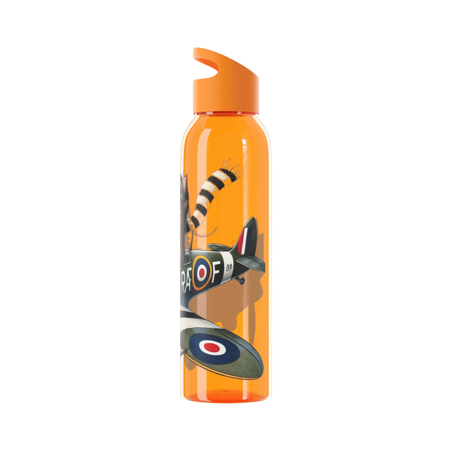Cat Flying Spitfire Water Bottle